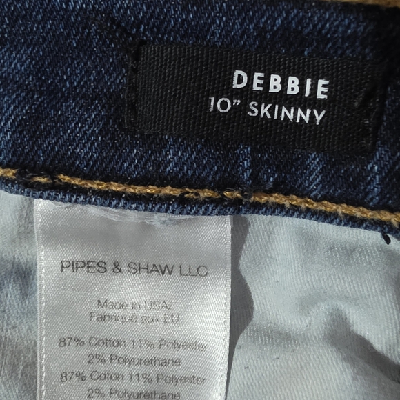 Veronica Beard Debbie Skinny Blue Jeans with Gold Stripe Raw Frayed Hem Sz 28 - Picture 6 of 9